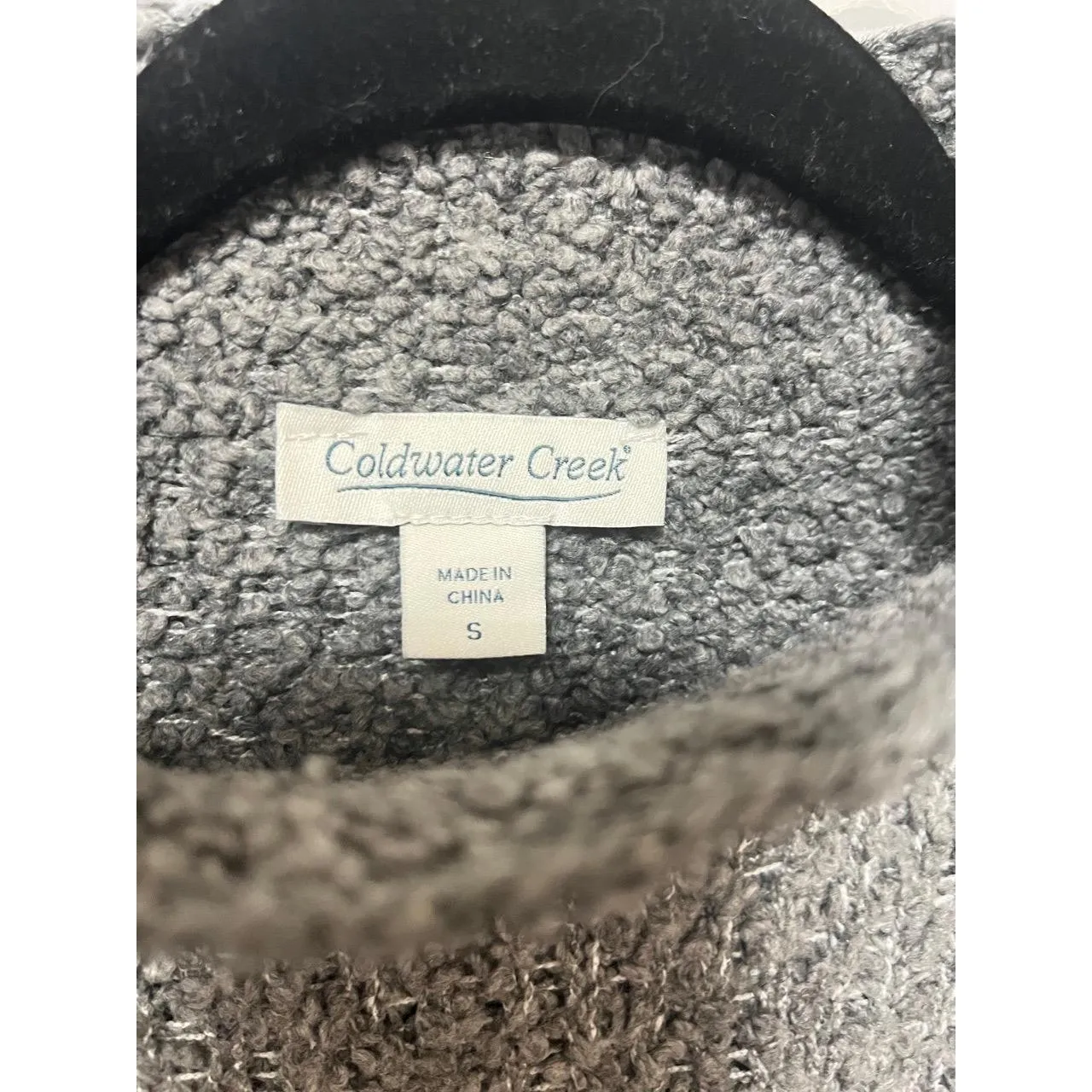 Coldwater Creek Sweater Womens Small Gray Mock Neck Knit Cozy - Image 4