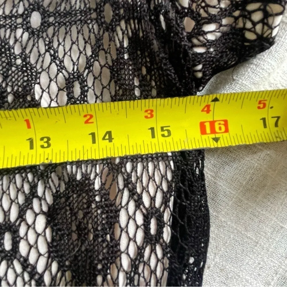 Harlow Dresses Black Lace‎ Maxi Dress Sheath Belted Short Sleeve Size 8 - Image 8