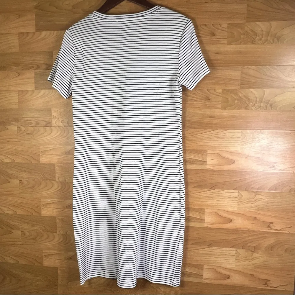 Tommy Hilfiger Size Small Navy Blue & White Short Sleeve Crewneck Dress - Image 2