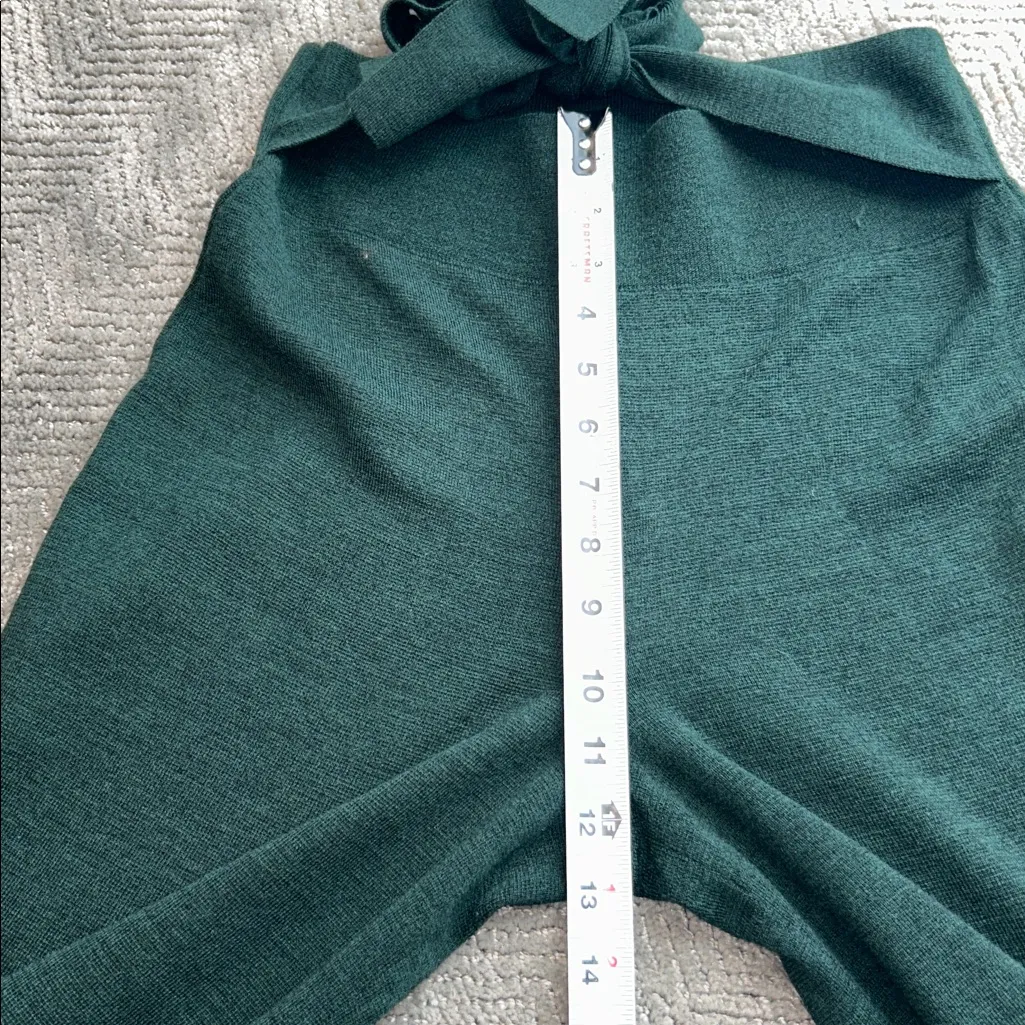Anthropologie HOM Green Knit Wide Leg Pants Size XS Tie Waist NWT - Image 7