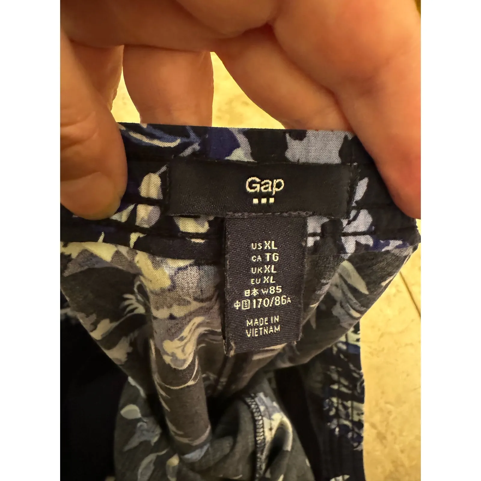 5/$65   Gap Womens Shorts Sz‎ XL Blue White Sun Printed Floral Loose Drawstring - Image 5