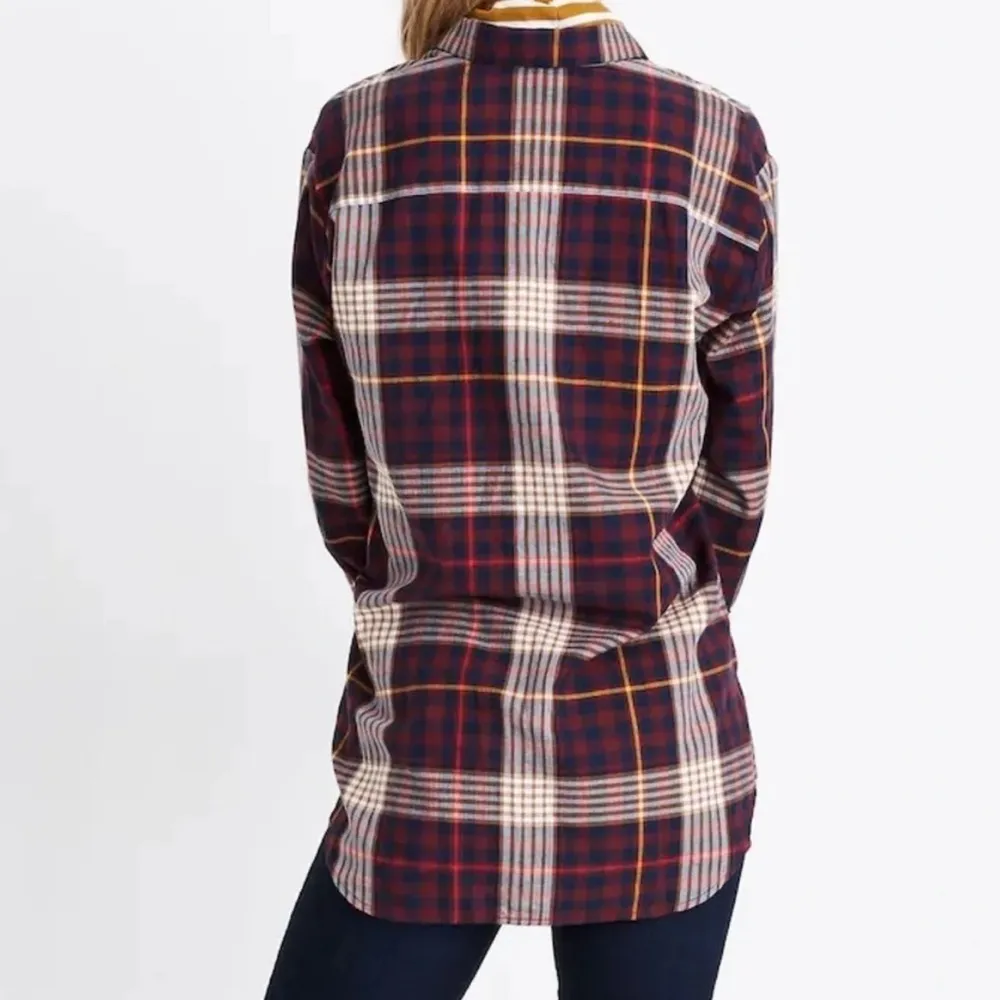 Madewell Oversized Ex Boyfriend Rylan Plaid Flannel Button Down Shirt - Image 2