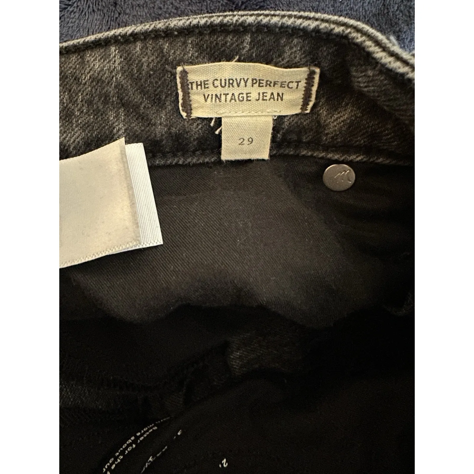 Madewell Jeans Black Stone Wash Curvy Perfect Vintage Straight Size 29 Women's - Image 5