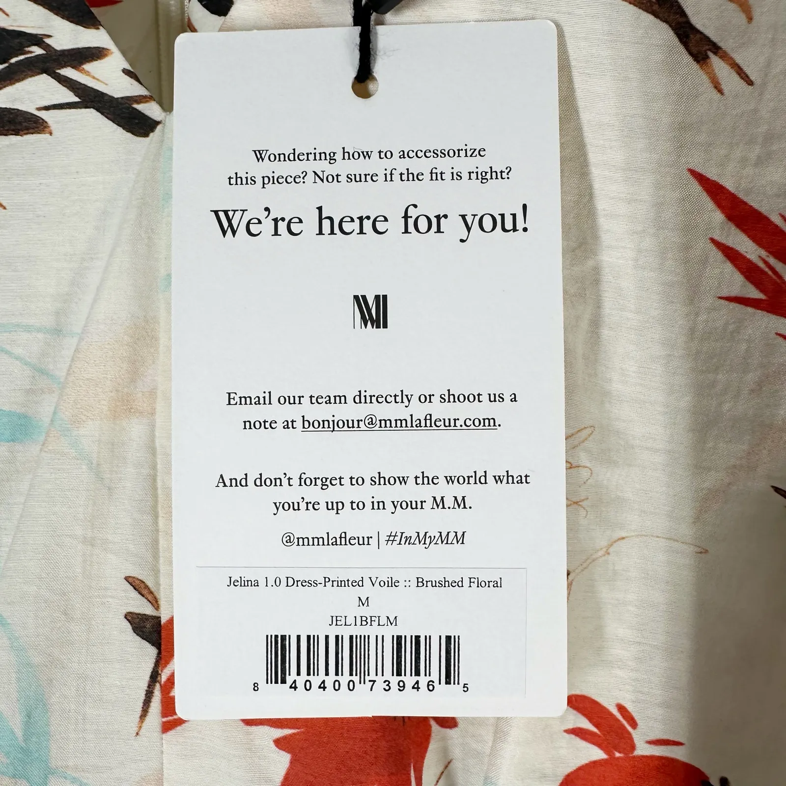 M.M. LAFLEUR The Jelina Summer Friday Dress Printed Voile Size Medium - Image 4