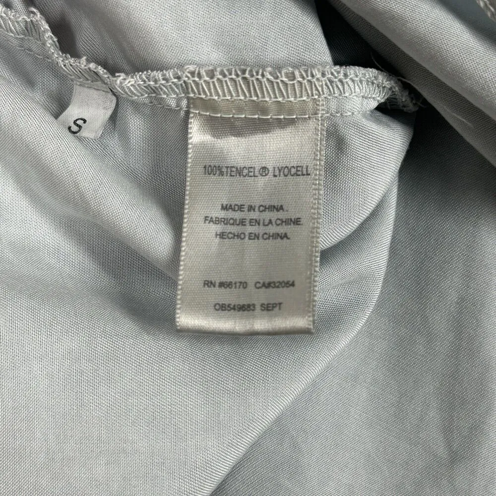 Anthropologie Holding Horses Shirt Womens Small Blue Chambray Pearl Snap Western - Image 6