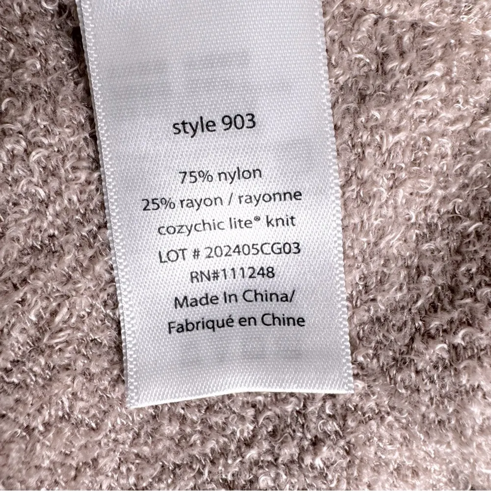 Barefoot Dreams Cozychic Lite Island Open Front Wrap Cardigan 903 Dize S/M Beige - Image 10