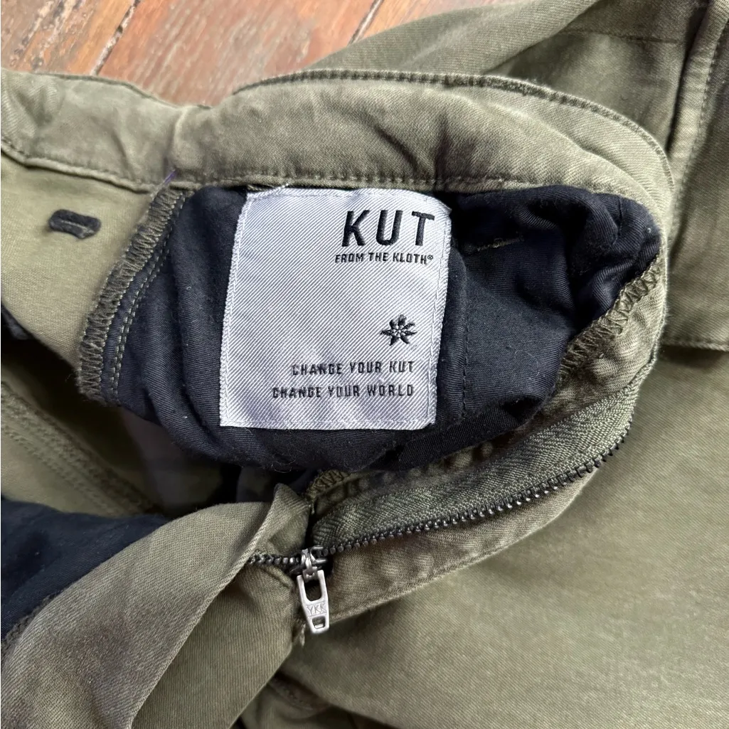 Kut From The Kloth Miller High Rise Wide Leg Cargo Jean in Olive Sz 6 💚🍄 - Image 10