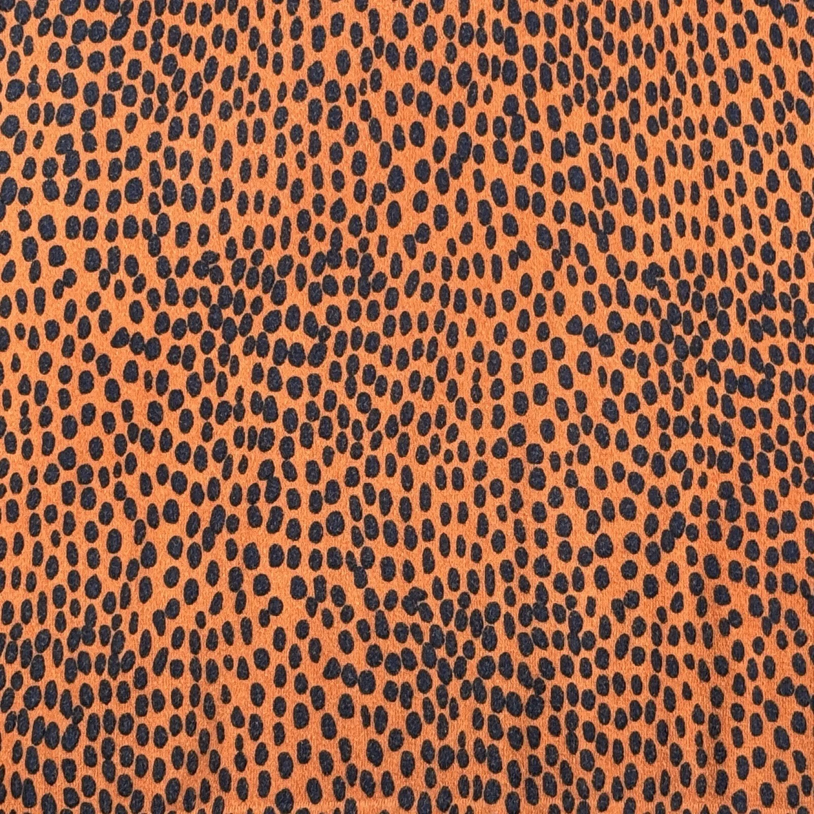 J. Crew Sweater Womens Large Orange Blue Cheetah Leopard‎ Teddie Academia Preppy - Image 4