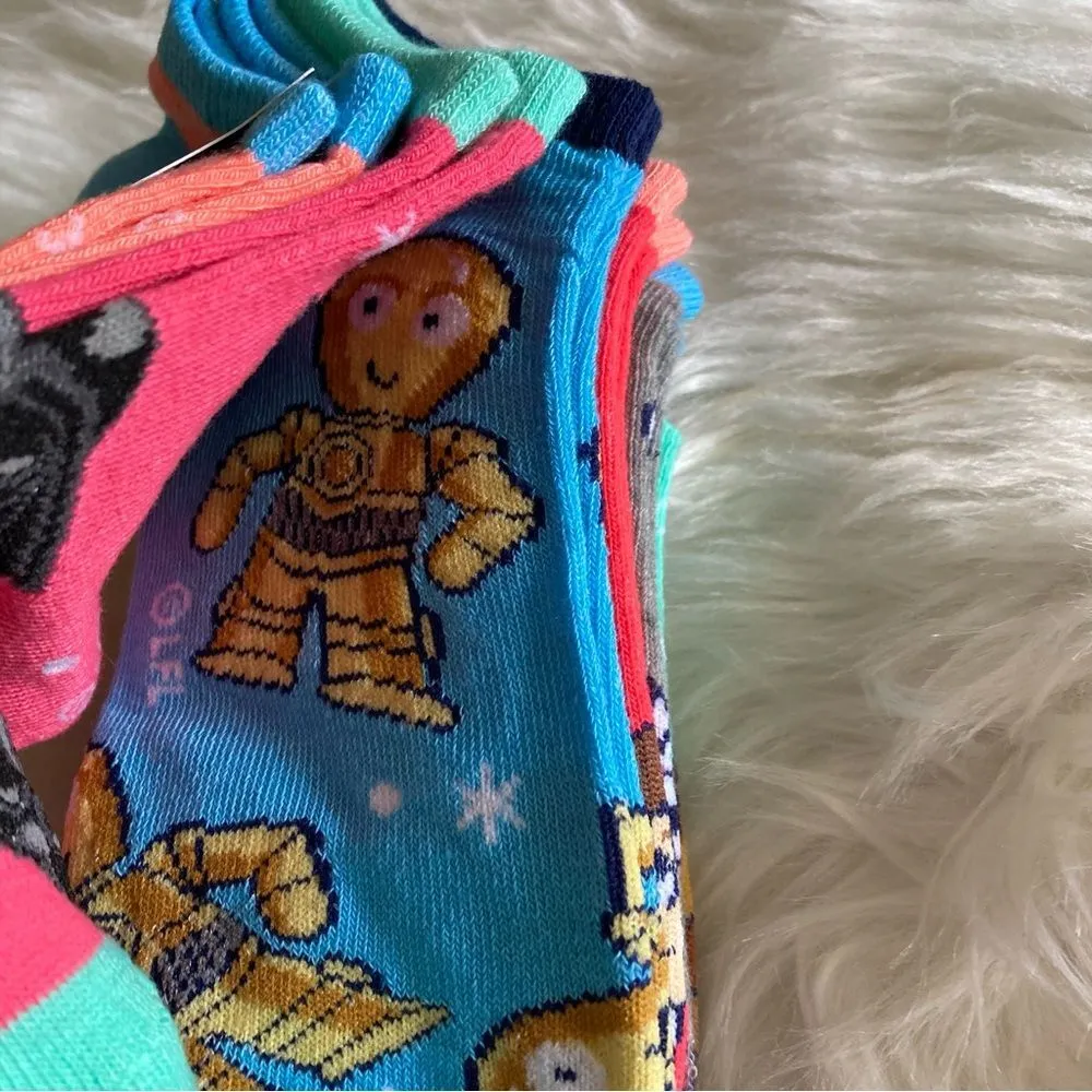 Star Wars Character 6 Pairs No Show Low Cut Socks NWT Princess Leia Darth Vader - Image 6