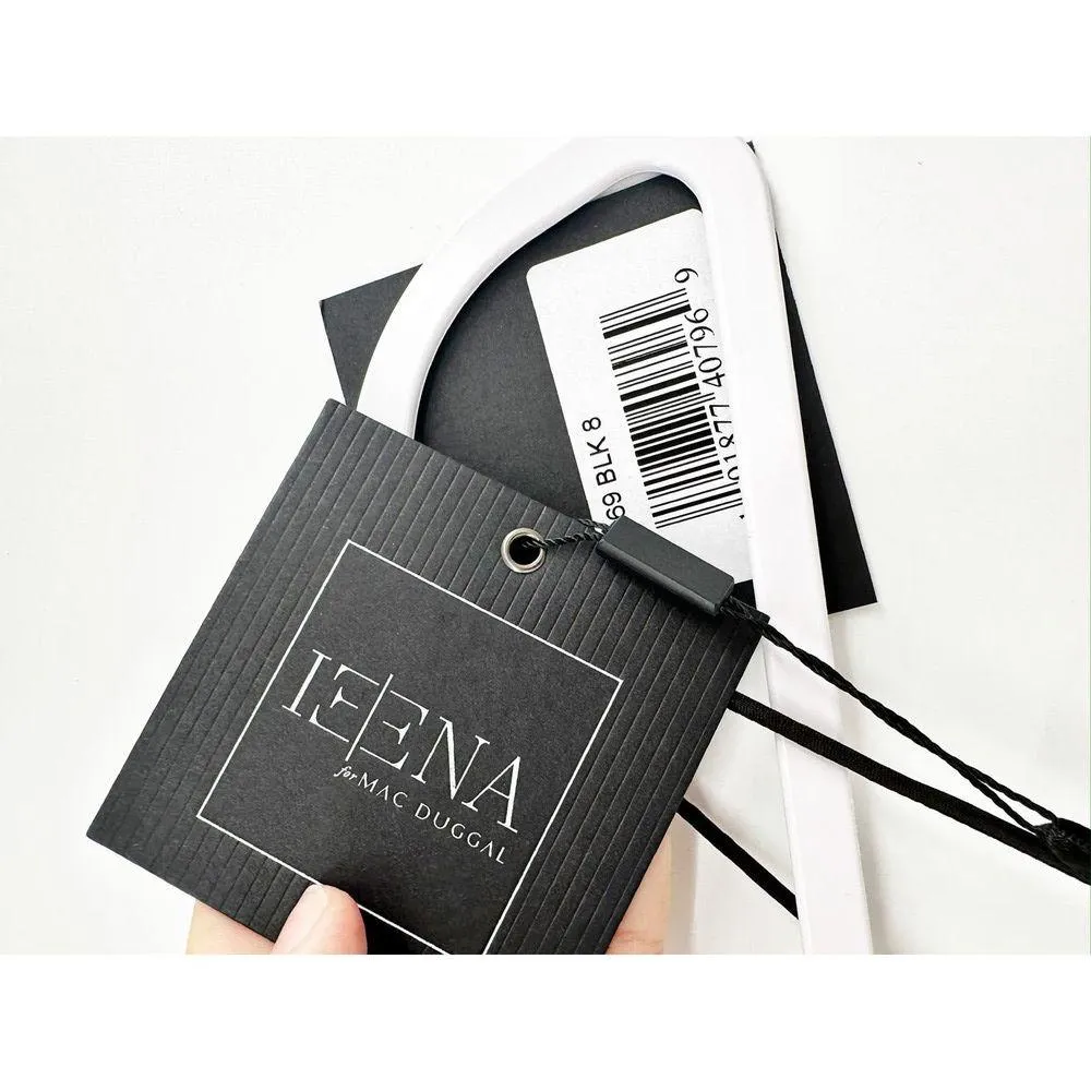 Mac Duggal 26269 Black Stretch Sequin Lace Up Back Evening Gown Size 8 - Image 4