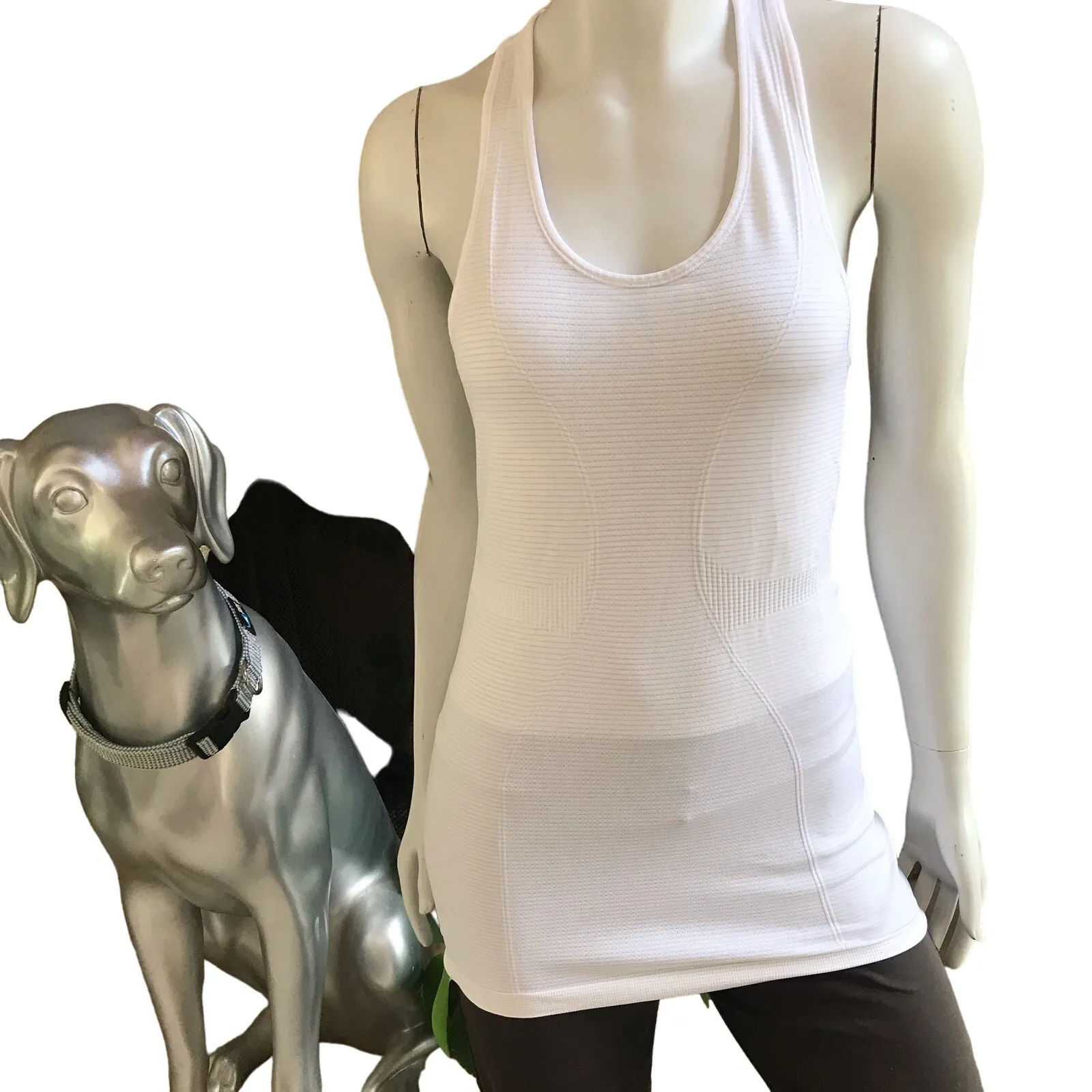 ZYIA Active Racerback White Long Tank Top Women’s Size Small - Image 3