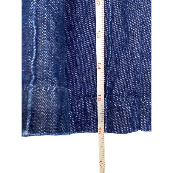 Tommy Jeans Y2K Denim Pleated Skirt‎ Size 11 90’s Clueless Wrap Plaid Jean - Image 4