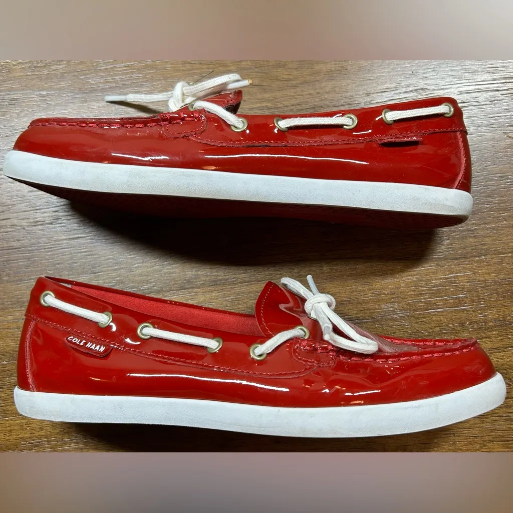 Cole Haan Size 8.5 Nantucket Camp Moc Boat Casual Moccasins Red Shoes - Image 2