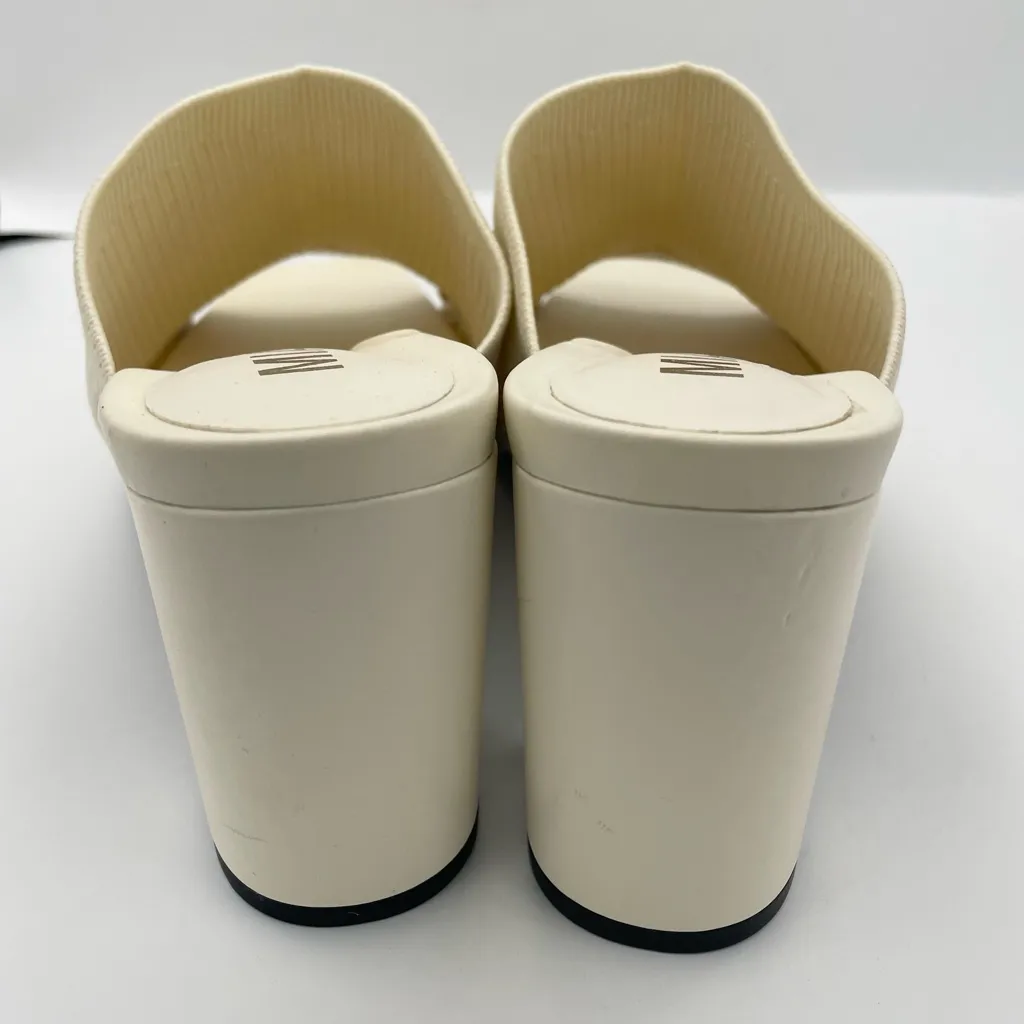 Mia Hilary rib-knit slip on comfy block heel sandals women’s Size 6 1/2M - Image 5