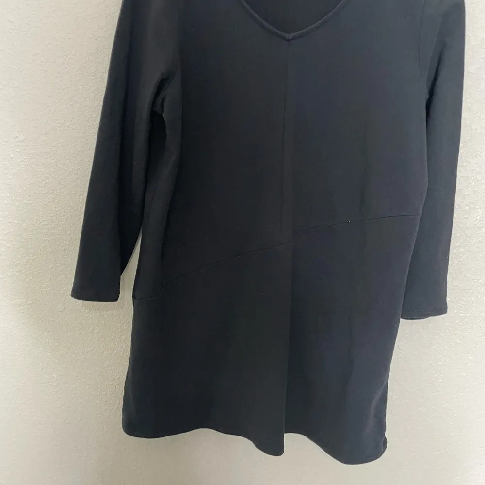 J Jill Black Pima Cotton Black Tunic XS Minimalist - Image 3