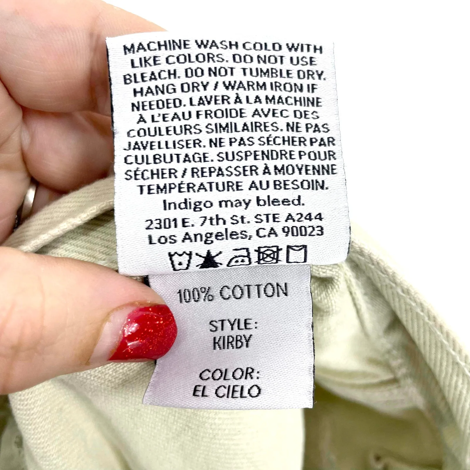 BOYISH JEANS Kirby Cream Cotton Cut Off Raw Hem High Rise Denim Shorts Size 26 - Image 5