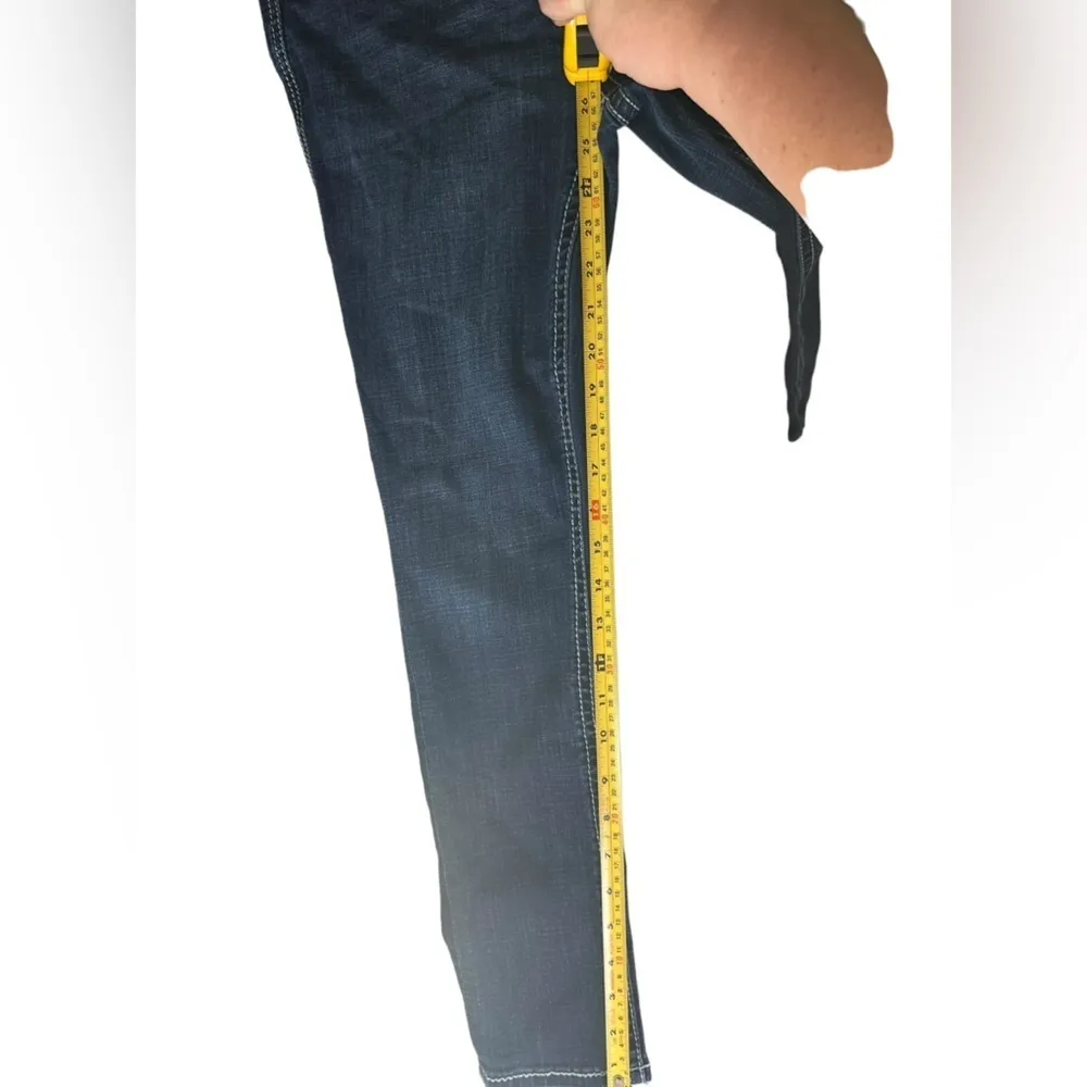 Seven For All Mankind Jeans Womens 8 Dark Wash Straight Leg Y2K High Rise - Image 11