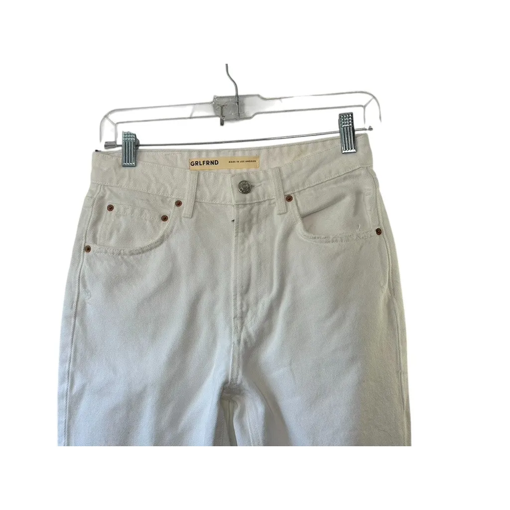 GRLFRND White The HARLOW High Rise Boot With Slit Jeans Women's Sz 24  0 NEW - Image 6