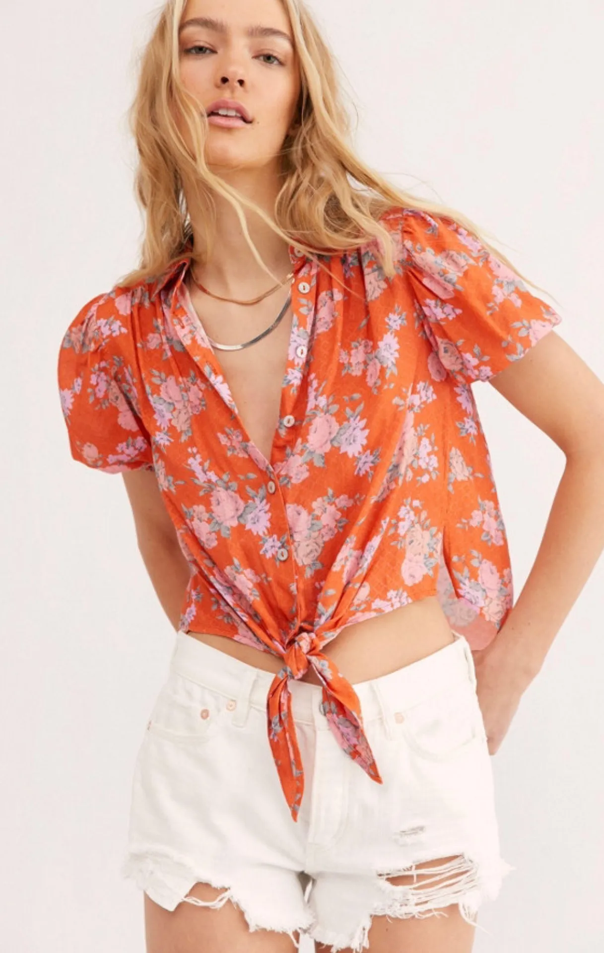 Celia Tie-Front Blouse - Image 2