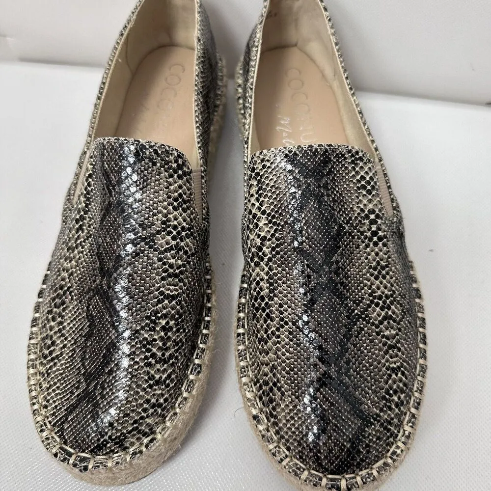 Coconuts By Matisse Espadrilles Women’s 6.5M Peaches Snake Print Flats Slip On - Image 2