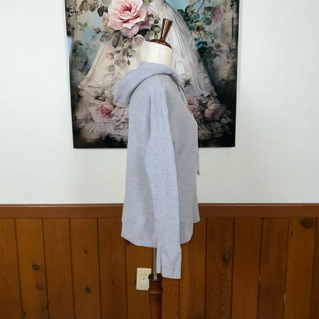 Cozy Aspen Extra Fine Merino Wool Gray Hoodie Sweater! Size XL - Image 5