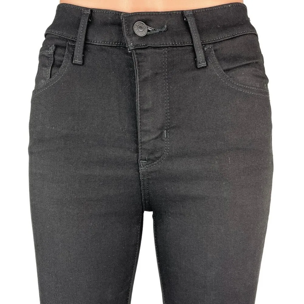Levi's Black 720 High Rise Super Skinny Stretch Ankle Pants Denim Jeans Size 25 - Image 4