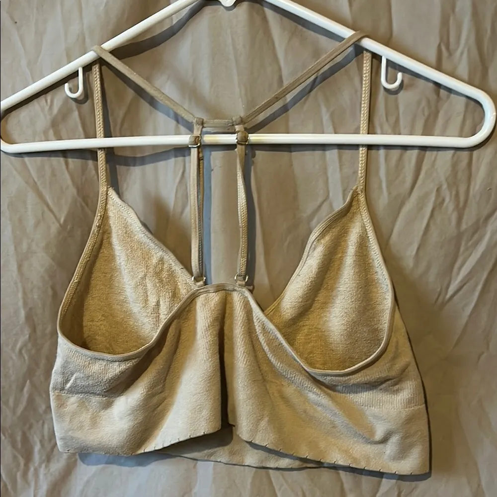 Anthropologie Tan Ribbed Bralette Intimates - Image 2