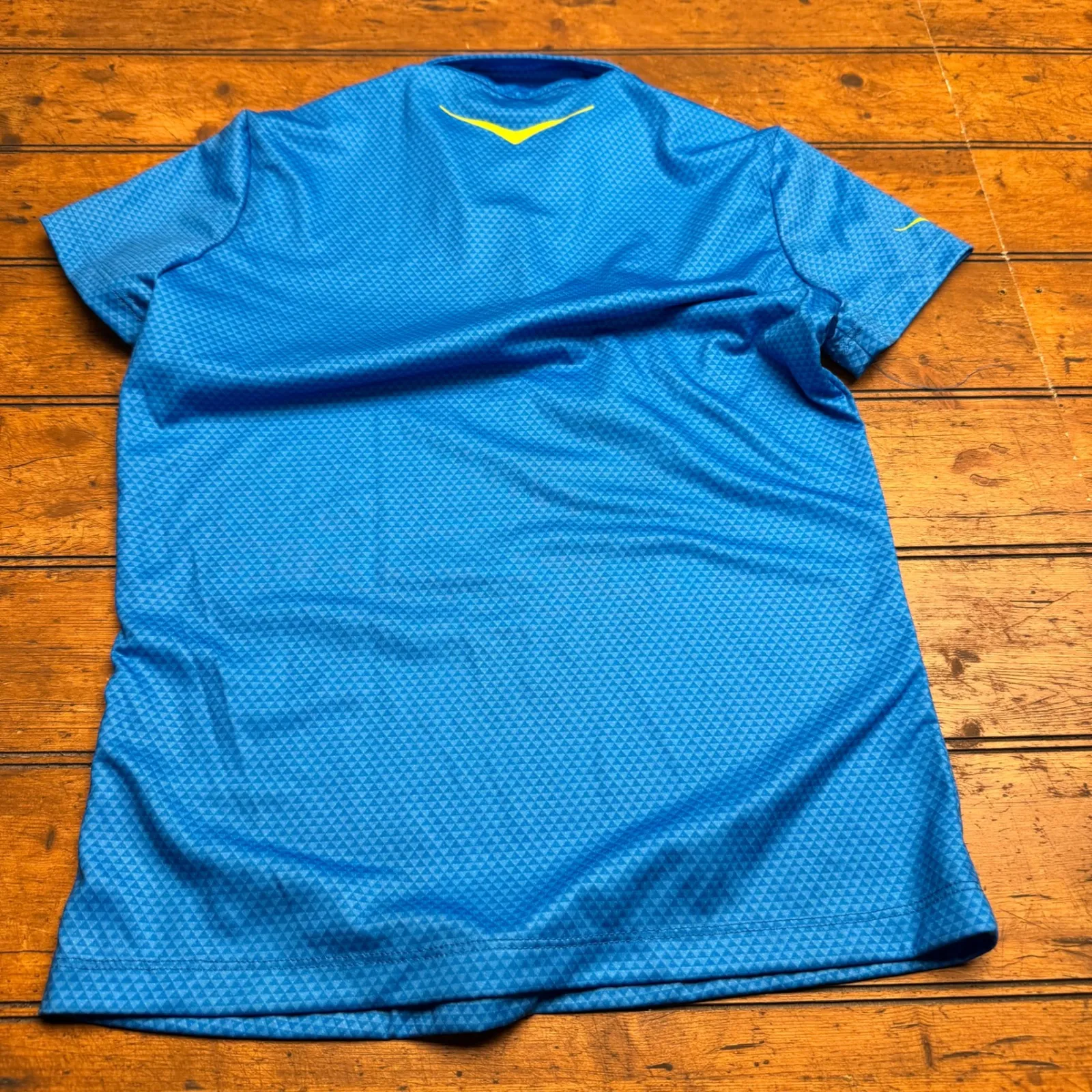 Hoka One One Womens Blue Athletic Golf Polo Shirt Short Sleeve Size S P - Image 5