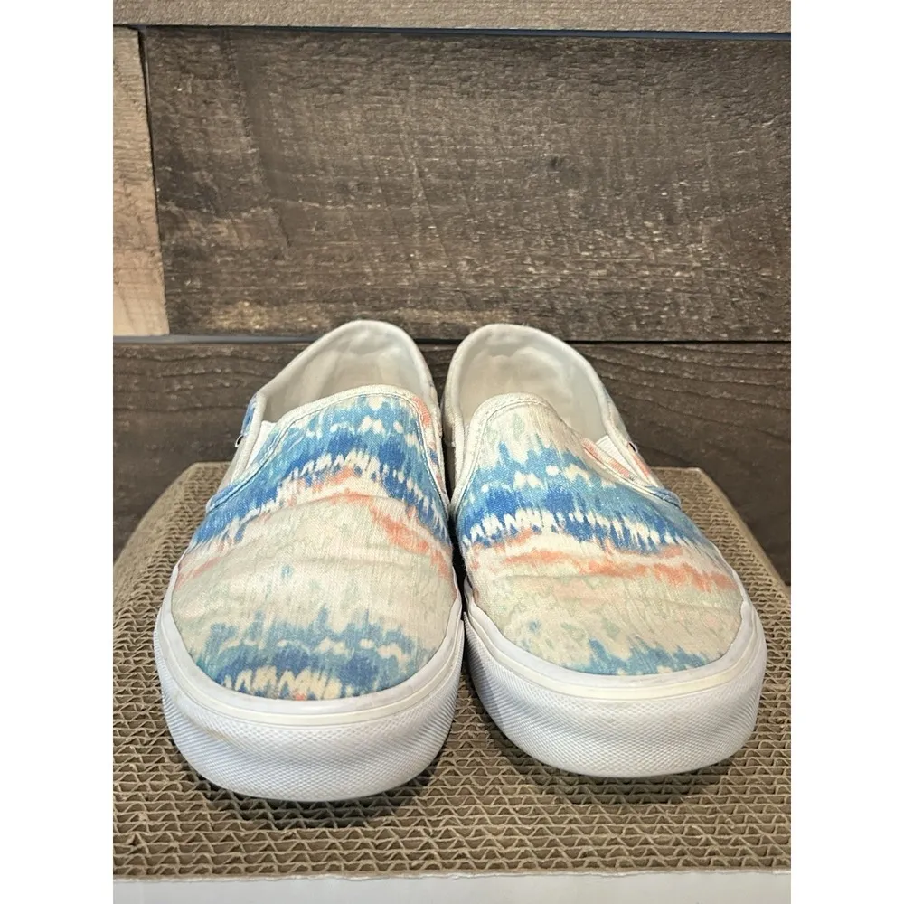 Vans Women's slip On Asher Tie Dye  Rainbow Canvas Skate Shoes Sneakers Size 9 - Image 4