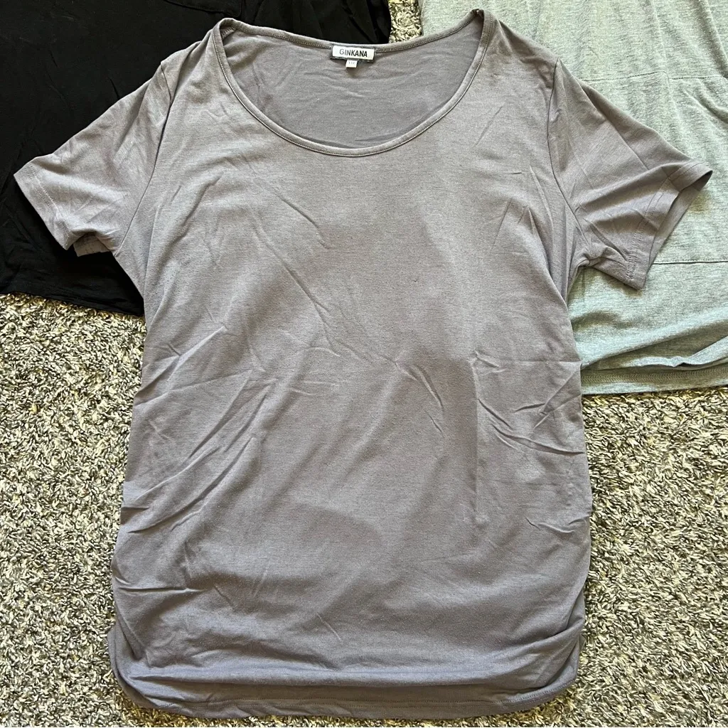 Ginkana & Ragdoll Maternity Bundle Long Sleeve Tops & T Shirt Plus Size‎ XXL Black Size undefined - Image 3