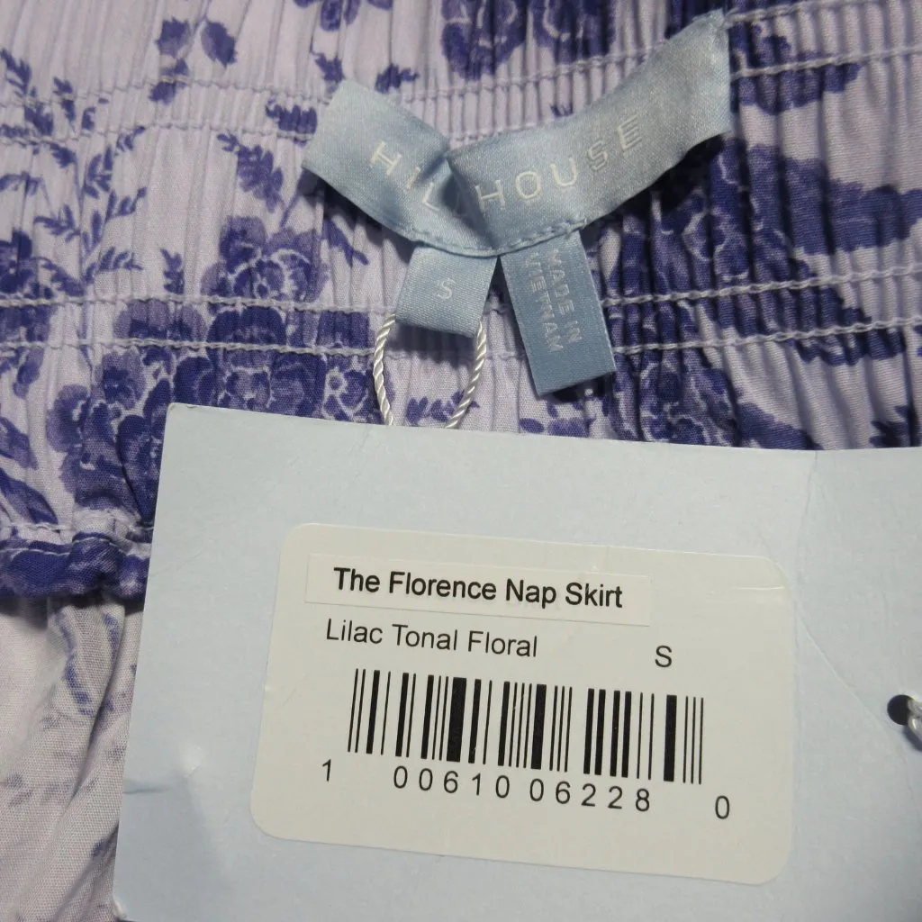NWT Hill House Florence Nap in Lilac Tonal Floral Smocked Maxi Skirt S - Image 3