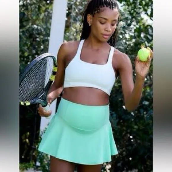 NWOT FREE PEOPLE HATCH Maternity Skort in Salted lime sz small Green - Image 2