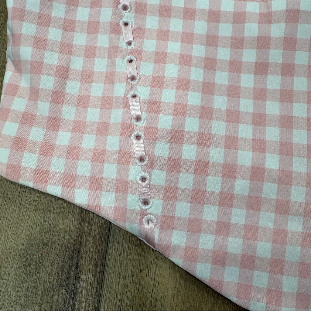 🌟HOUSE OF CB🌟 LOTTIE GINGHAM CORSET TOP PINK SZ L - FULLER CUP - Image 5