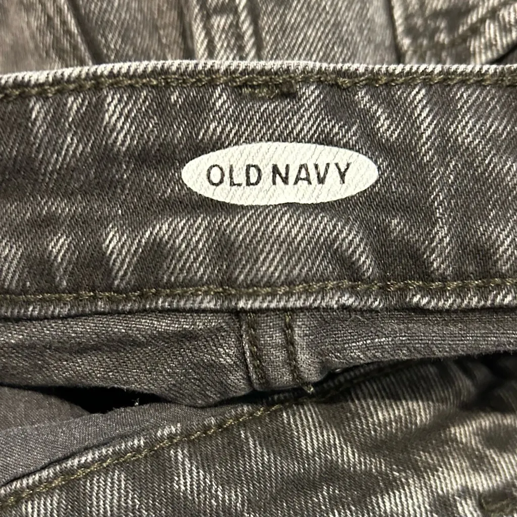 Hot old navy stone washed black denim jean skirt Classic  pockets sz 12 - Image 5