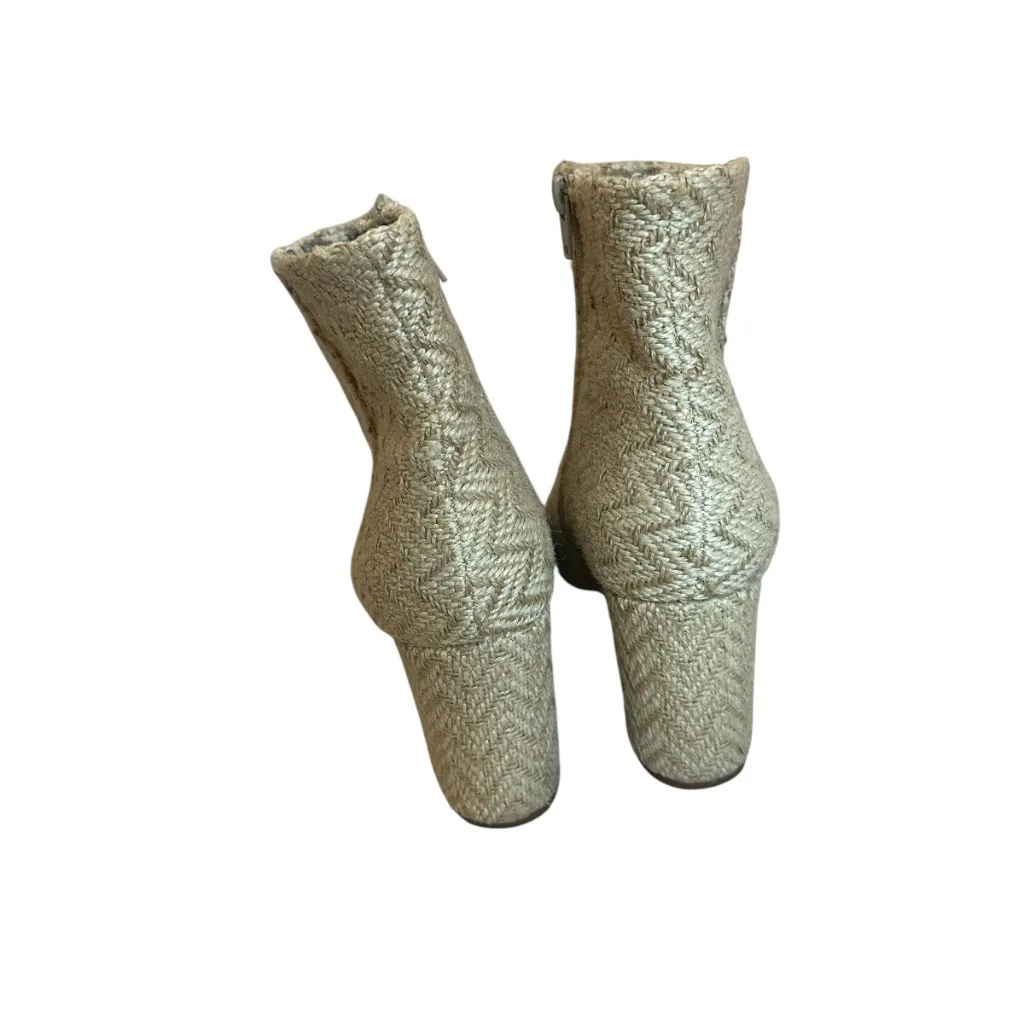 Band of Gypsies Andrea Ankle Booties Boots Block Heel Jute Textured Size 9.5 - Image 5