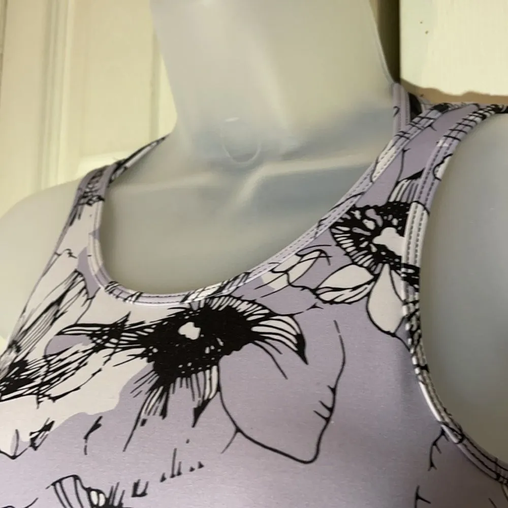 Z by Zella Floral Racerback Sports Bra M (8/10) - Image 4