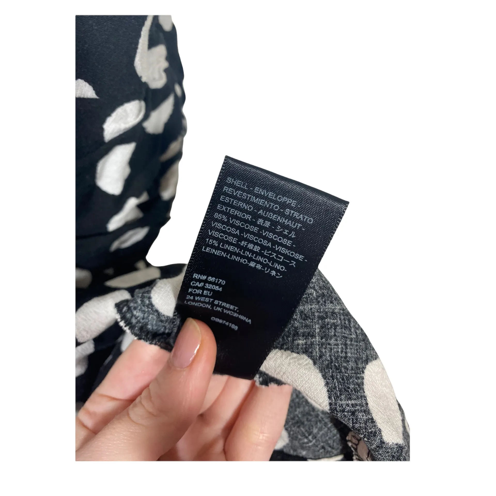 Marabella Dotted Linen Blend  Mini Dress Black Size Large - Image 8