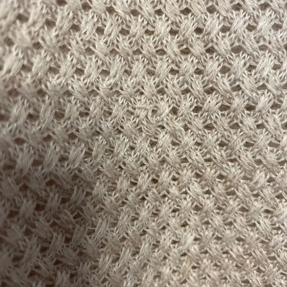 Joie Tan Linen Blend Woven Lightweight Sweater Asymmetrical Hem Small - Image 5