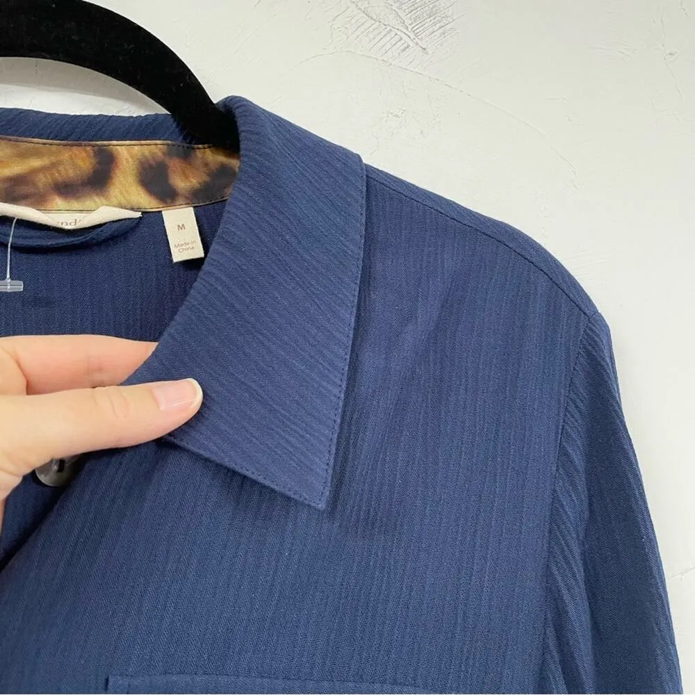 Soft Surroundings Blue Long Sleeve Maxi Dress M - Image 13