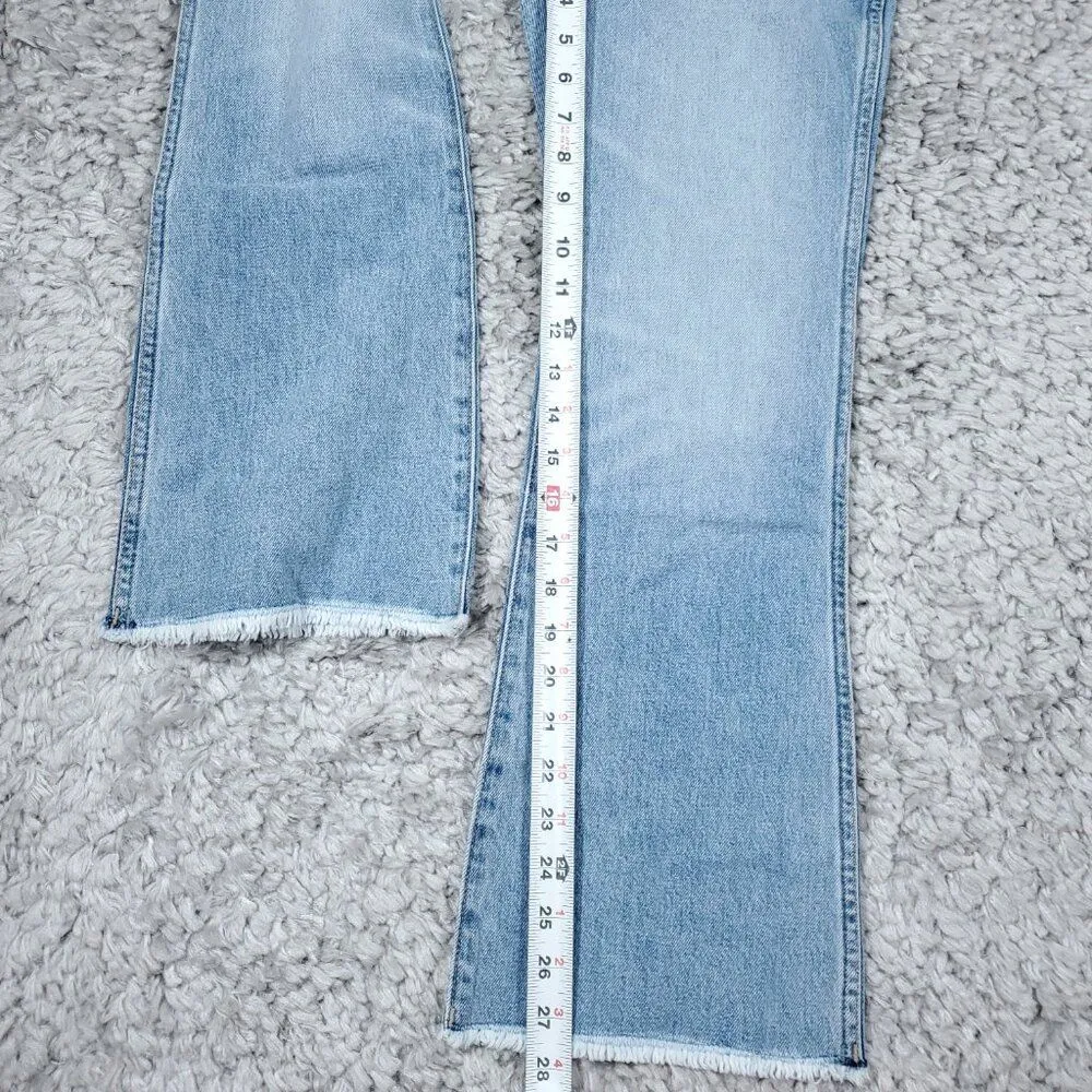 Wrangler Wrock 672 High Rise Kick Flare Jeans Light Wash Blue Cowgirl Size 25x28 - Image 9