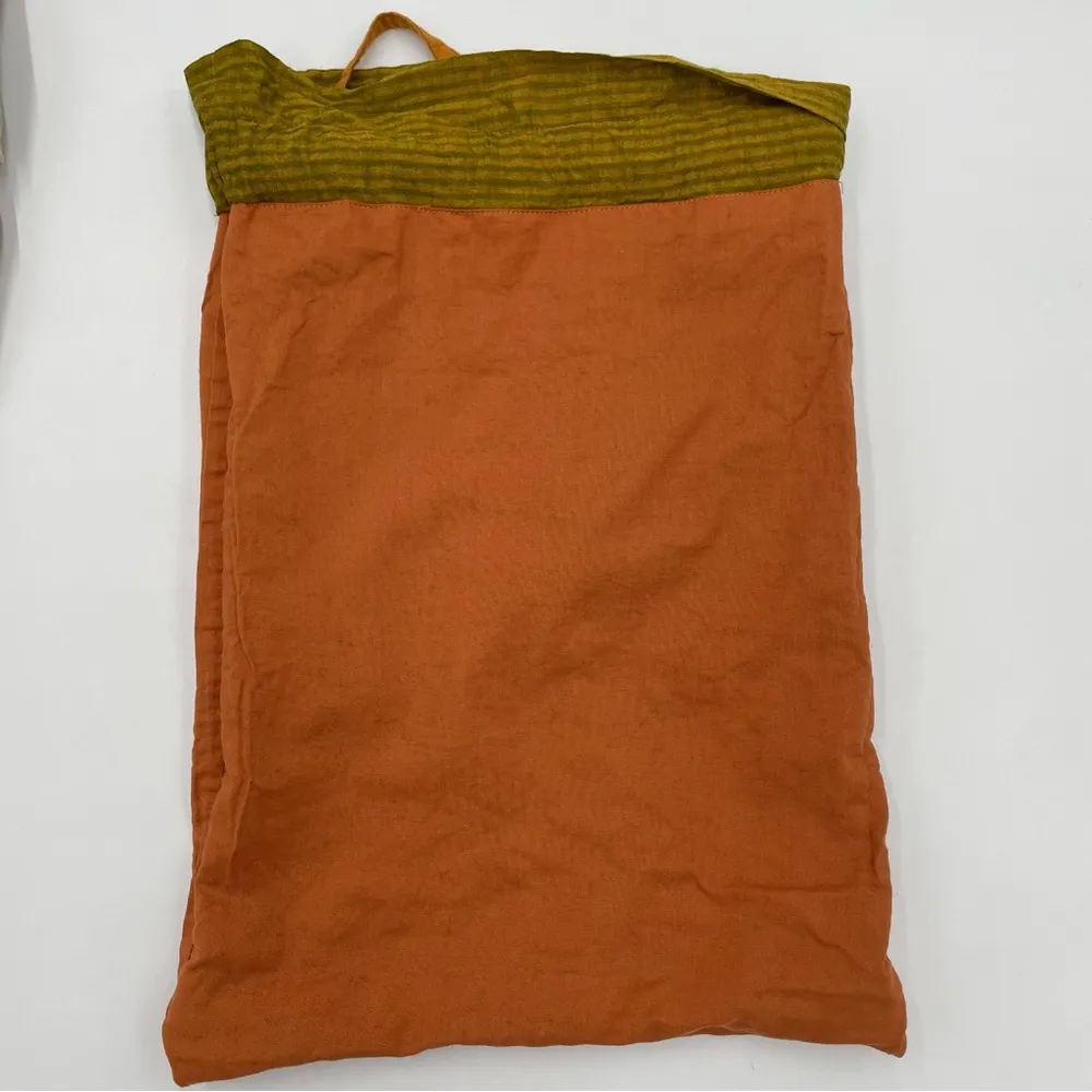 Cotton Drawstring Backback Bag Casual Hippie Boho Stripes Metallic Unisex Pocket - Image 6