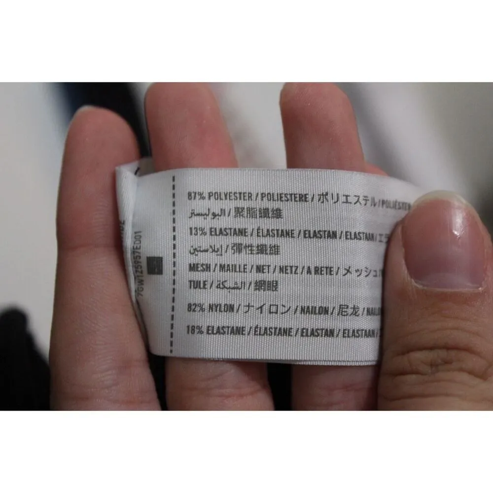 Womens Abercrombie & Fitch Black Mesh Zip-Up Long Sleeve Sweatshirt Size Small S - Image 4