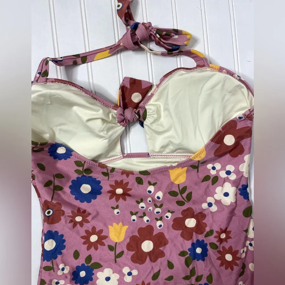 ModCloth x Princess Highway Tie-Front One-Piece Swimsuit Floral Sz 12 478 - Image 6