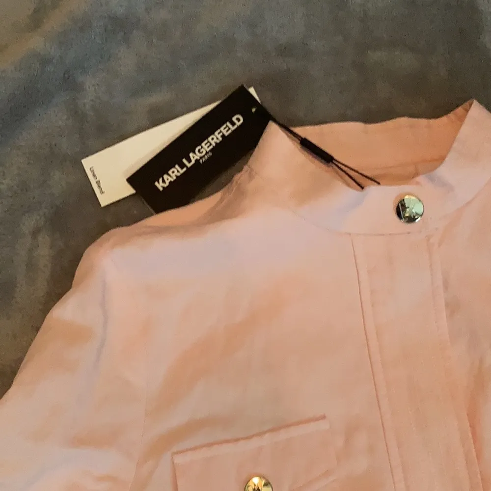 KARL LAGERFELD Jacket Women’s Size S Linen Blend Jacket - Image 2