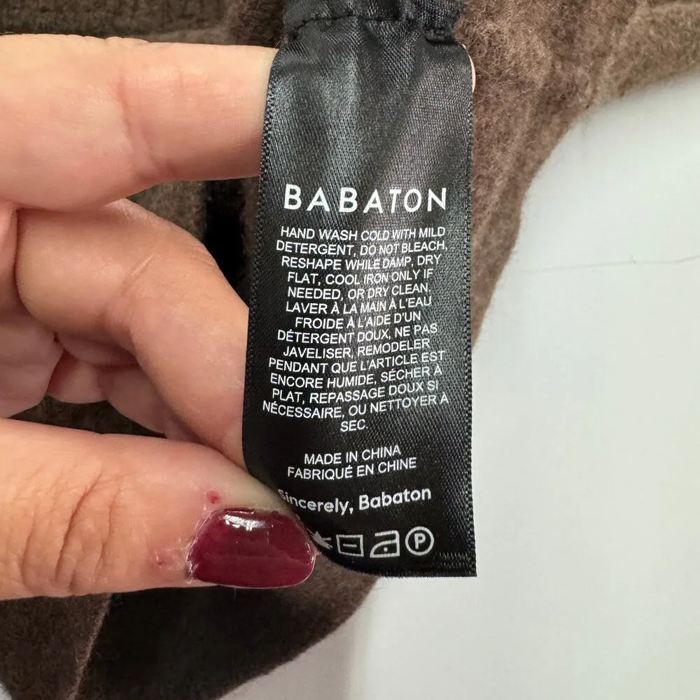 Babaton Sweater Womens X Small Brown Bustle Off Shoulder Knit Wool Blend Aritzia - Image 8