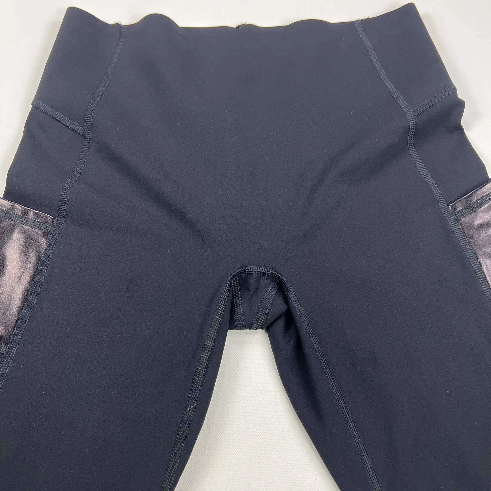 SPANX Every Wear Gloss Pocket Ankle Leggings Black Pull On Compression Size M - Image 7