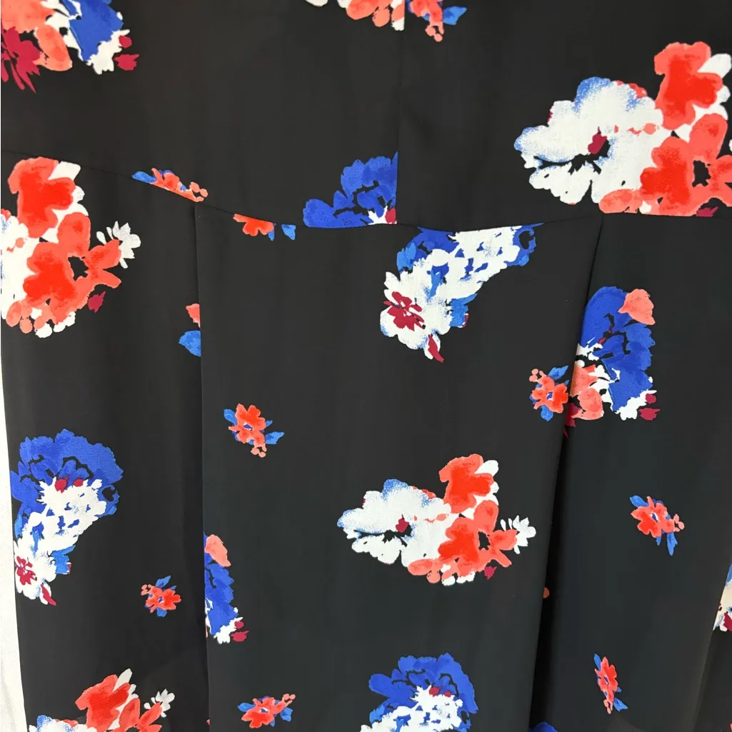 Vince Cumato Black Floral Womens Size Medium Classic Business … - Image 9