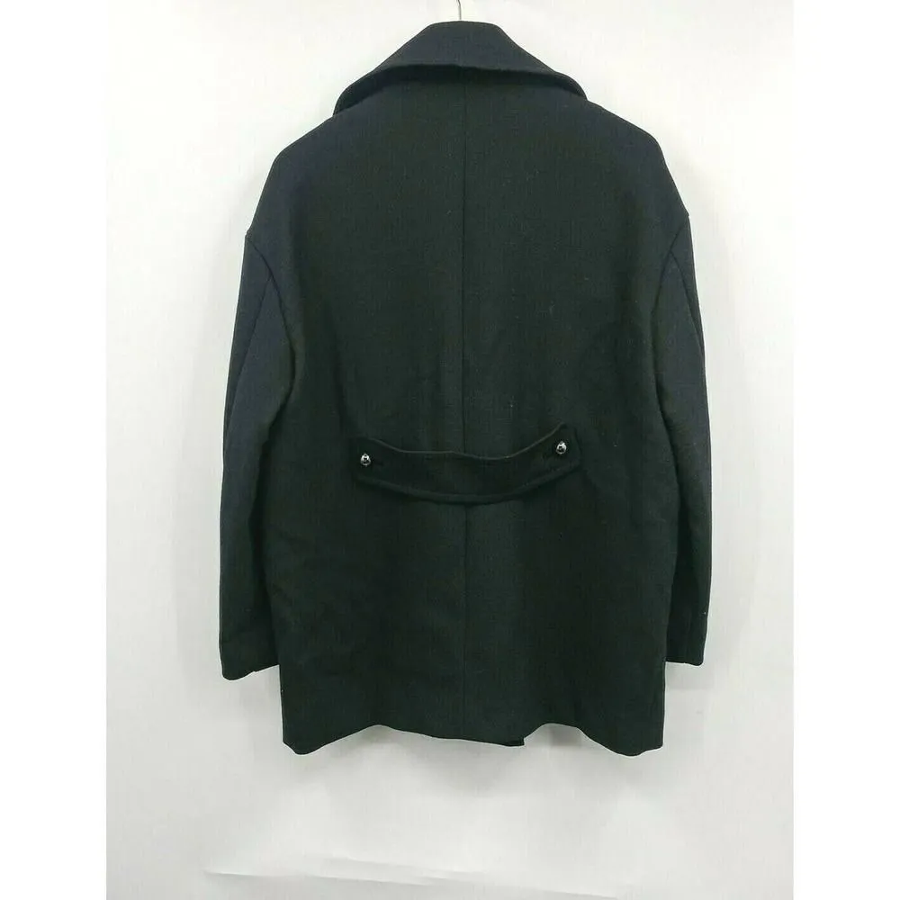 Kate‎ Spade Double Breasted Black Wool Blend Peacoat Jacket Size Small - Image 9