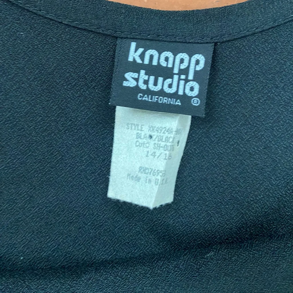 Vintage 90s Black Midi Dress 🔥 Size 14 - Image 2