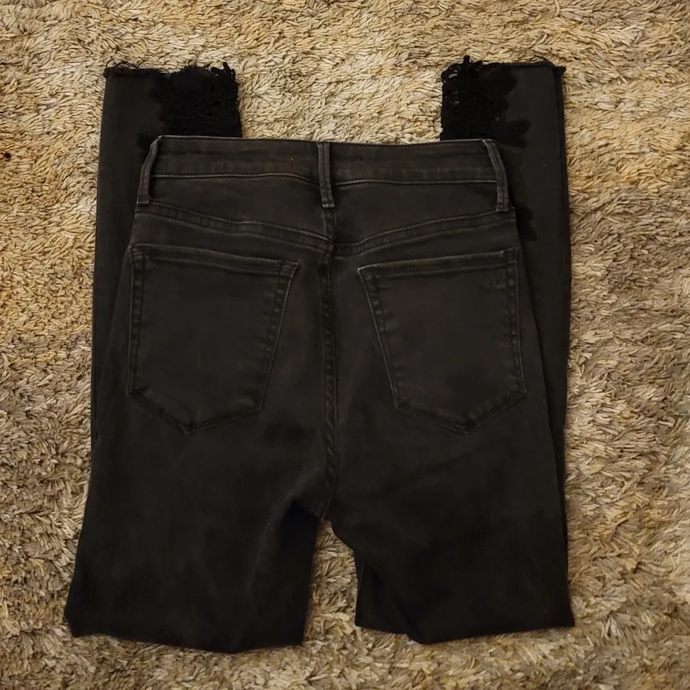 Sam Edelman Black The Stiletto High Rise Skinny Ankle Lace Hem Jeans 24 - Image 5